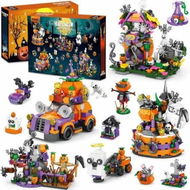 Detailed information about the product Halloween Countdown Advent Calendar 2025,31 Days Countdown Gifts 6 in 1 Haunted House Ghosts,Bats Pumpkins Building Block for Kids Goodie Bag Stuffers
