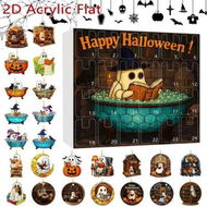 Detailed information about the product Halloween Countdown Calendar Blind Box 24 PCS Ghost Acrylic Pendant Decoration Ideal For Party Decoration Tree Decorations And Festive Countdowns