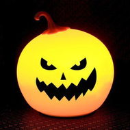 Detailed information about the product Halloween Decor Silicone Night Light, Pumpkin Lantern Halloween USB Colorful Charging Light Holiday Night Light