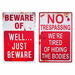 Halloween Decoration Halloween Signs Retro Chic Metal Signs Halloween Decor Signs-No Trespassing We're Tired of Hiding The Bodies & Beware of Well Just Beware. Available at Crazy Sales for $14.99