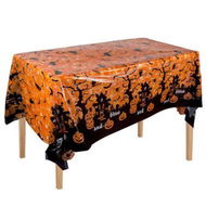 Detailed information about the product Halloween Decoration Tablecloth Pumpkin Spider Web Bat Plastic Table Cover Festival Party Home Table Decoration Supplies