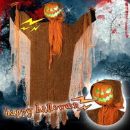 Detailed information about the product Halloween Decorations Hanging Ghost Pumpkin Man Grim Reaper Scary Prop for Haunted House & Party with Voice Arms Eyes Indoor/Outdoor Decoration