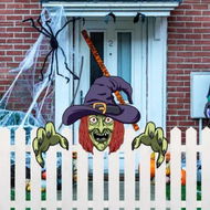 Detailed information about the product Halloween Fence Peeker Decoration Scary Peeper, Halloween Garden Yard Decor for Home Pathway