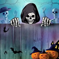 Detailed information about the product Halloween Fence Peeker Decoration Scary Peeper, Halloween Garden Yard Decor for Home Pathway