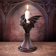 Detailed information about the product Halloween Gothic Figurine Holder Black Resin Candle Holder Stand, Occult Dark Gothic Home Decor (Bat)