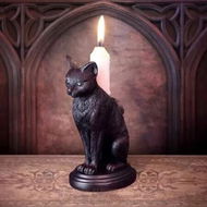 Detailed information about the product Halloween Gothic Figurine Holder Black Resin Candle Holder Stand, Occult Dark Gothic Home Decor (Cat)