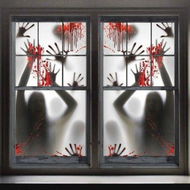 Detailed information about the product Halloween Haunted House Decoration Window Door Cover,Scary Zombie Hands Halloween Window Cling Window Poster 150 x130 cm