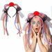 Halloween Headband Cat Ears Red Flower Glitter Gauze Streamers Women Party Birthday Makeup Hair Accessories Fancy Decorations. Available at Crazy Sales for $9.99