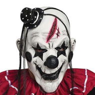 Detailed information about the product Halloween Horror Clown Mask For Women Men Kids - Scary Mask Costumes (White)