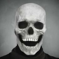 Detailed information about the product Halloween Horror Decoration Full Head Skull Mask/Helmet Toys Movable Jaw Creative Unisex Funny