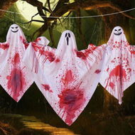 Detailed information about the product Halloween Horror Glowing Blood Ghost Hanging Ghost Scene Decoration Props Ghost House Secret Room Bar Atmosphere Props