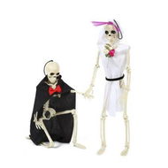 Detailed information about the product Halloween Horror Human Bones Skeleton Decorations, Bride And Groom, Party Favors, Scary Props, 1 Set