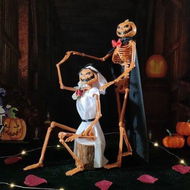 Detailed information about the product Halloween Horror Human Bones Skeleton Decorations, Bride And Groom, Party Favors, Scary Props, 1 Set