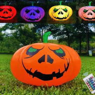 Detailed information about the product Halloween Inflatable 60cm Large Builtin LED Evil Pumpkin Holiday Outdoor Yard Indoor PVC Blow UP Decorations