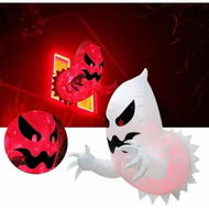 Detailed information about the product Halloween Inflatables Window 1.4m Decoration Ghost USB Powered Buildin LED Blow Up Scary Halloween Decor Yard Garden