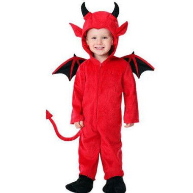 Halloween Kid Jumpsuit Halloween Party Animal Devil Costume Cosplay Suit Devil Outfit Bodysuit Jumpsuit For Height 90-105cm