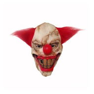 Detailed information about the product Halloween Latex Clown Mask With Hair For Adults Halloween Costume Party Props (Red Hair)