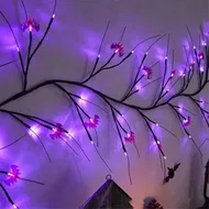 Detailed information about the product Halloween LED Rattan String Lights, Bat Vine Battery-Powered Decorative Branch Lamp for Indoor Outdoor Decor