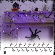 Detailed information about the product Halloween LED Rattan String Lights, Spider Vine Battery-Powered Decorative Branch Lamp for Indoor Outdoor Decor