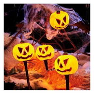 Detailed information about the product Halloween Pumpkin String Lights Stake Solar Lighted 3D Pumpkins 5 Lights for 1 Set