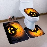 Detailed information about the product Halloween Pumpkin Withered Tree Printed 3Pcs Bathroom Mats Set