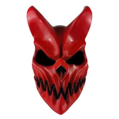 Halloween Slaughter To Prevail Mask, Deathmetal Kid of Darkness Demolisher Shikolai Demon Masks Brutal Deathcore Cosplay Prop,Red