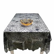 Detailed information about the product Halloween Tablecloth, Black Spider Web Tablecloth, Lace Fabric Tablecloth, Spooky Tablecloth 140*220Cm