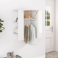 Detailed information about the product Hallway Cabinet High Gloss White 97.5x37x99 Cm Engineered Wood.