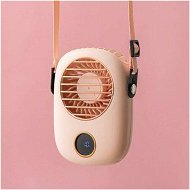 Detailed information about the product Halterneck Fan Mini Cooler USB Rechargeable Bench Doll For Outdoor Travel Handheld Portable Mute (Pink)