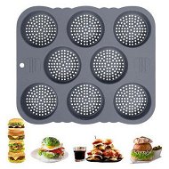 Detailed information about the product Hamburger Bread Mold, Non-Stick Food Grade Silicone 8-Cavity Perforated Mold for Homemade Buns (29.8*25.5*3 CM)