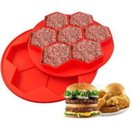 Detailed information about the product Hamburger Patty Maker Silicone Hamburger Press And Freezer Container 7 In 1 Small Mold Meat Slider Trays Ground Meat Freezer Storage Containers