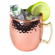 Detailed information about the product Hammered Moscow Mule Copper Plated Mugs 304 Stainless Steel 550ml Beer Drinkware