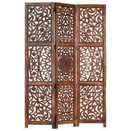 Detailed information about the product Hand Carved 3-Panel Room Divider Brown 120x165 Cm Solid Mango Wood