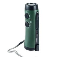 Detailed information about the product Hand Crank Flashlight, Emergency Cell Phone Charger Radio, Portable Super Bright 5 LED, Built-in Speaker, 120mAh Battery for Survival Camping Hiking (Green)