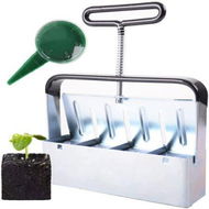 Detailed information about the product Hand-held Soil Blocker 4pcs 2 Inch Seed Block Makers at a Time,for Seed Start Garden Soil Potting Soil for Outdoor Plants (7.7in*2in)