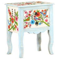 Detailed information about the product Hand Painted Bedside Cabinet 40x30x50 cm Solid Mango Wood