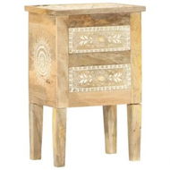 Detailed information about the product Hand Painted Bedside Cabinet 40x30x60 cm Solid Mango Wood