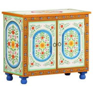 Detailed information about the product Hand Painted Sideboard 70x35x60 cm Solid Mango Wood