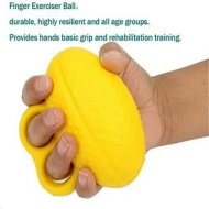 Detailed information about the product Hand Therapy Ball Finger Stretcher Grip Trainer for Stroke Recovery Rehabilitation Stress Relief Yellow