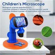 Detailed information about the product Handheld Digital Microscope with 4 LCD Screen,1500X Pocket Microscope for Kids with LED Lights,Portable Microscope for Kids with Stand