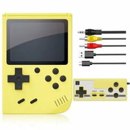 Detailed information about the product Handheld Games Console,Mini Retro Game Console with 500 Classical FC Games Support for Connecting TV & Two Players (Yellow)