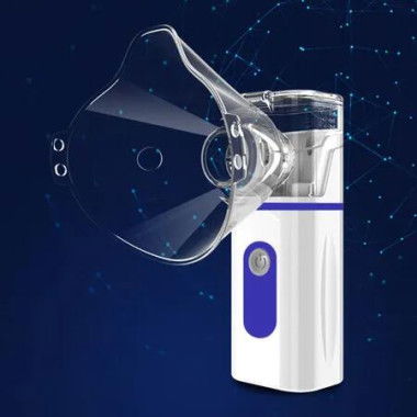 Handheld Nebulizer, Portable Atomizing Sprayer Electric Nebulizer Machine for Children (Blue)