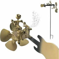 Detailed information about the product Handmade Metal Drummer Windmill Wind Spinner, Rock Band Percussionist Music Figurine, Wind Powered Kinetic Windmills Spinners Sculpture