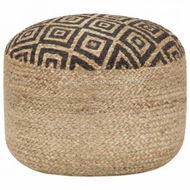 Detailed information about the product Handmade Pouffe Black 45x30 cm Jute