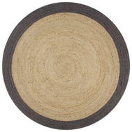 Detailed information about the product Handmade Rug Jute With Dark Grey Border 120 Cm