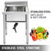 Handmade Sink Non-magnetic Stainless Steel Kitchen Sink Hand Made 1 Compartment 44.4x41.9x25.4 cm Capacity Huge Tub Sink for Farmhouse Cafe Shop Hospital. Available at Crazy Sales for $339.95