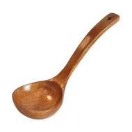 Detailed information about the product Handmade Wooden Ladle with Long Handle for Kitchen Cookware, 26 x 8.9 CM