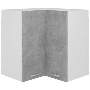 Hanging Corner Cabinet Concrete Grey 57x57x60 cm Engineered Wood