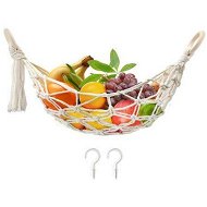 Detailed information about the product Hanging Fruit Hammock with Hooks, Hanging Fruit Basket Under the Kitchen Cabinet for Storing Fruits Kitchen Decor(Oval)