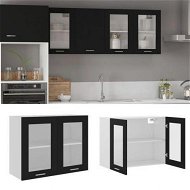 Detailed information about the product Hanging Glass Cabinet Black 80x31x60 cm Engineered Wood
